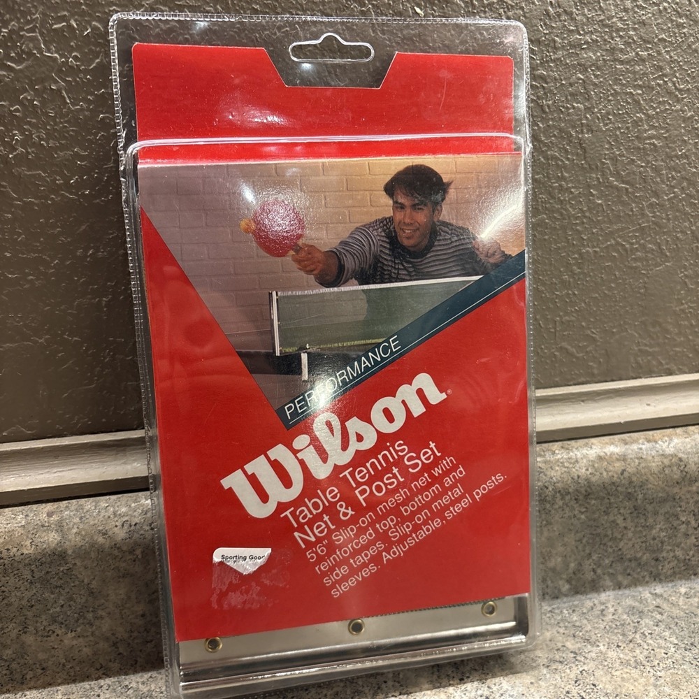 Wilson table tennis net and post set brand new 5' 6" Slip On Net Adjustable Post